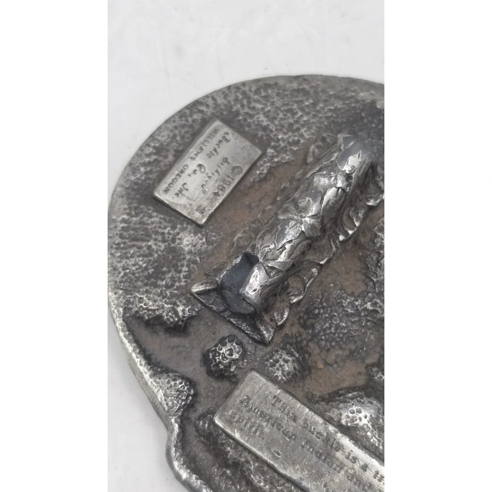 Siskiyou American Indian Belt Buckle 1984 R-29 - Tribute Indian Spirit As Is
